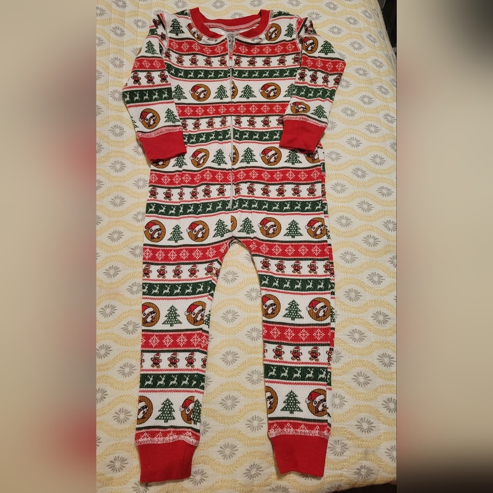 Red and Green Festive Onesie Bucees 3T